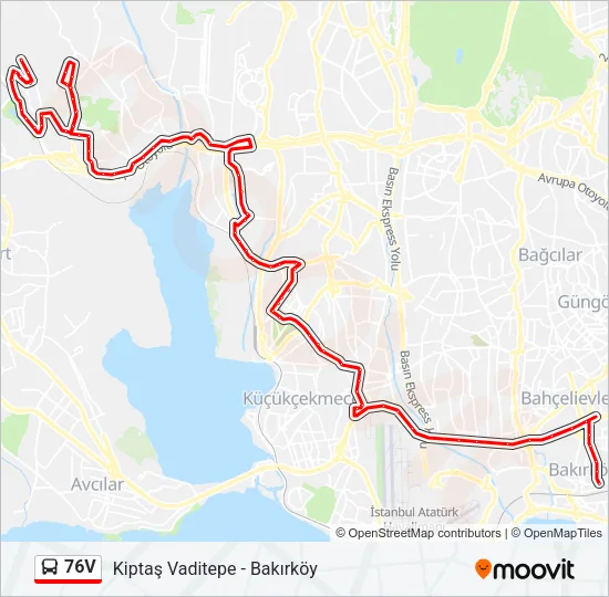 76V Bus Line Map