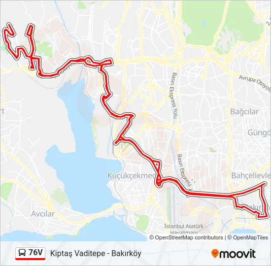 76V Bus Line Map