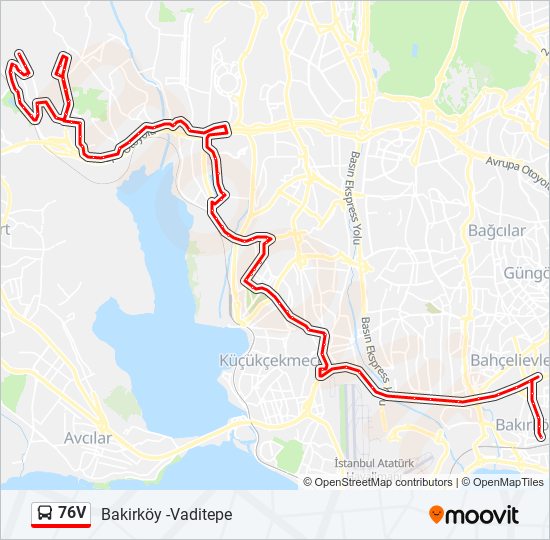 76V bus Line Map