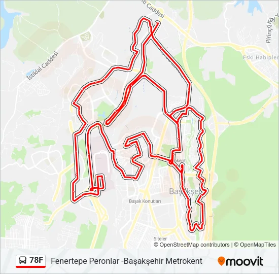 78F Bus Line Map