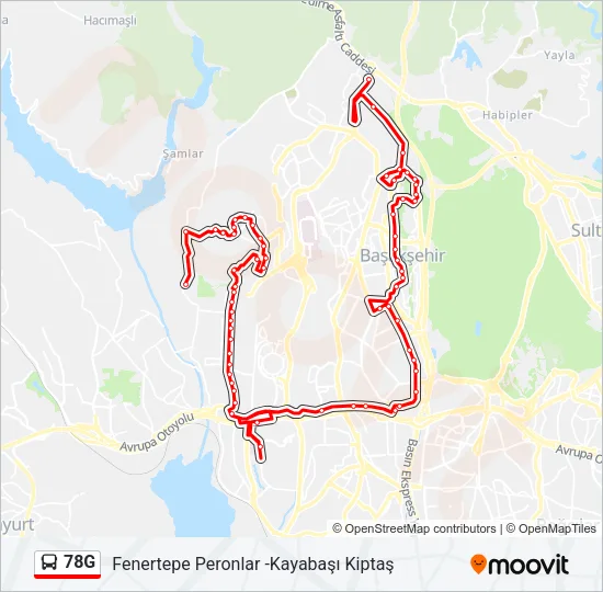 78G Bus Line Map