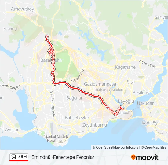 78H Bus Line Map