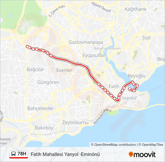 78H Bus Line Map