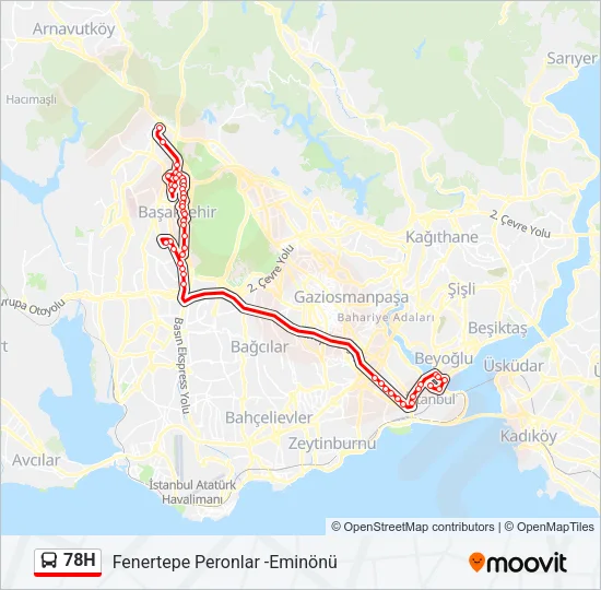 78H Bus Line Map