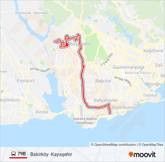 79B bus Line Map