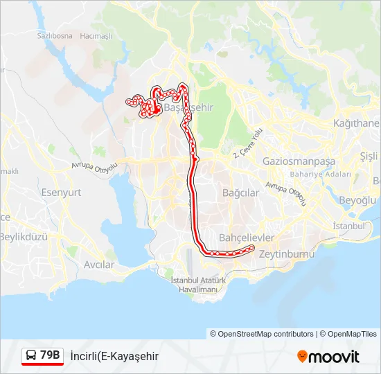 79B Bus Line Map