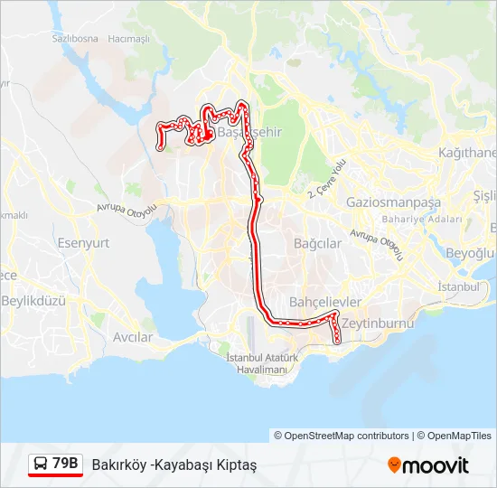 79B Bus Line Map