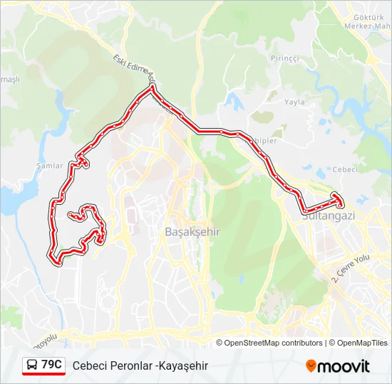 79C Bus Line Map
