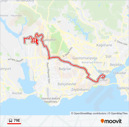 79E Bus Line Map