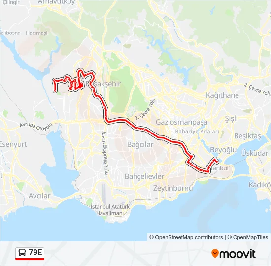 79E Bus Line Map