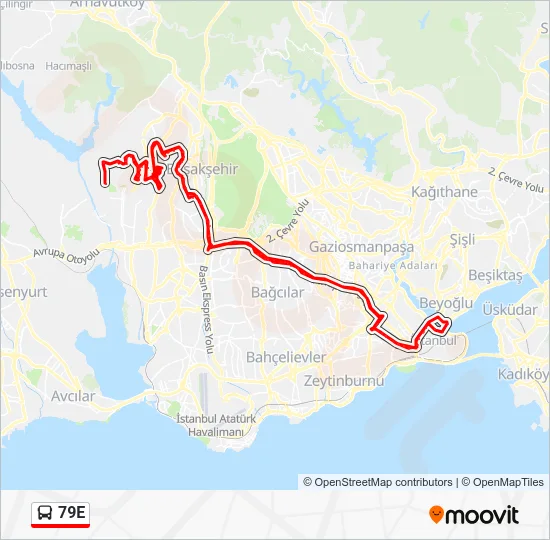 79E Bus Line Map