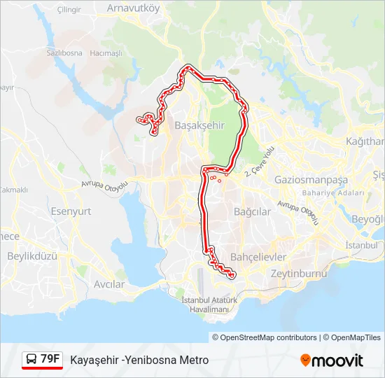 79F Bus Line Map