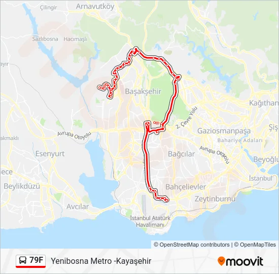 79F Bus Line Map