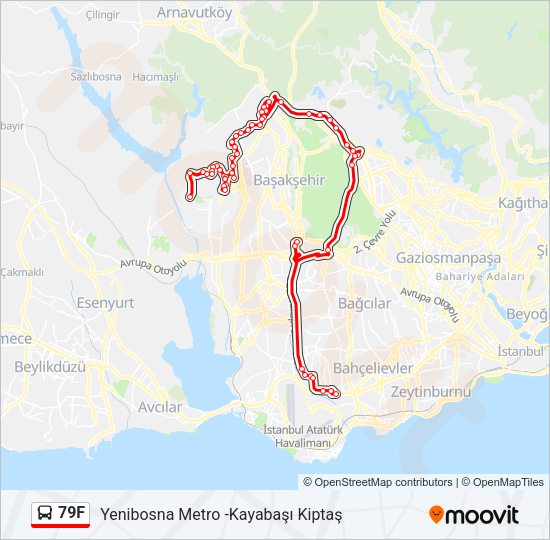 79F Bus Line Map