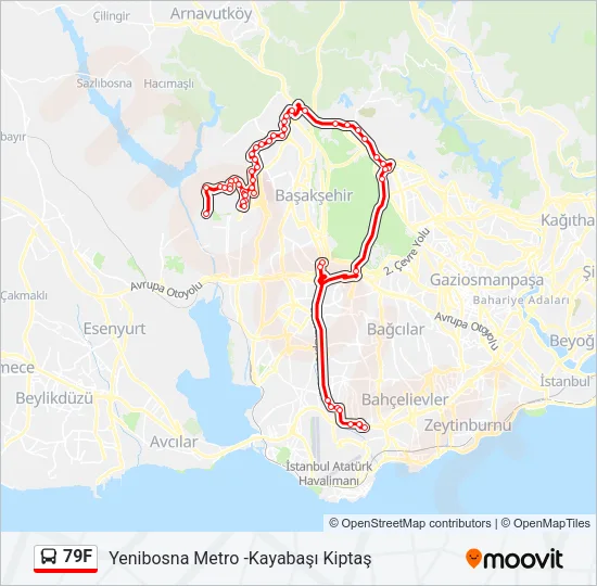 79F Bus Line Map