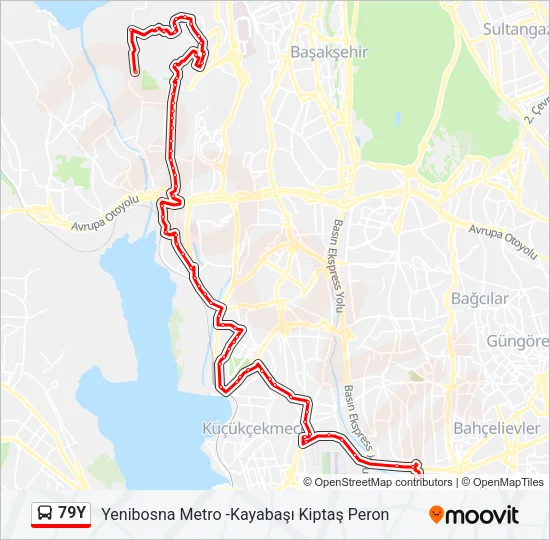 79Y Bus Line Map