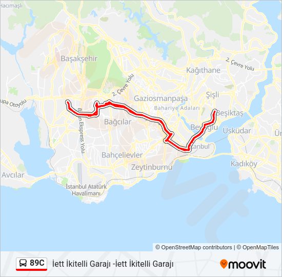 89C Bus Line Map