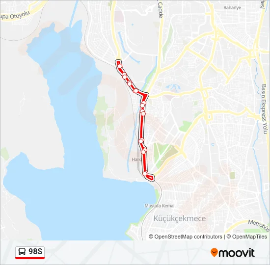 98S Bus Line Map