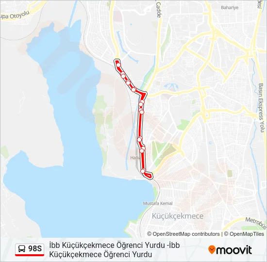 98S Bus Line Map