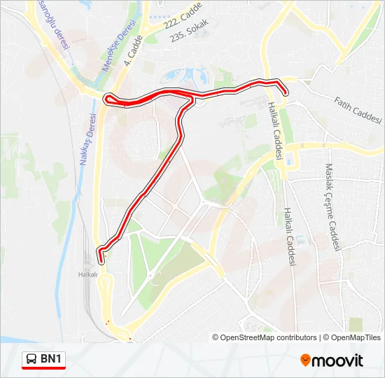 BN1 Bus Line Map