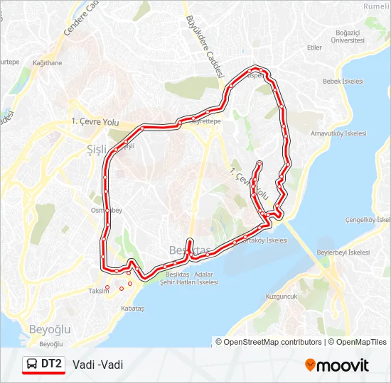 DT2 Bus Line Map