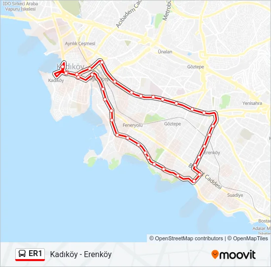 ER1 Bus Line Map