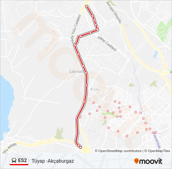 ES2 Bus Line Map