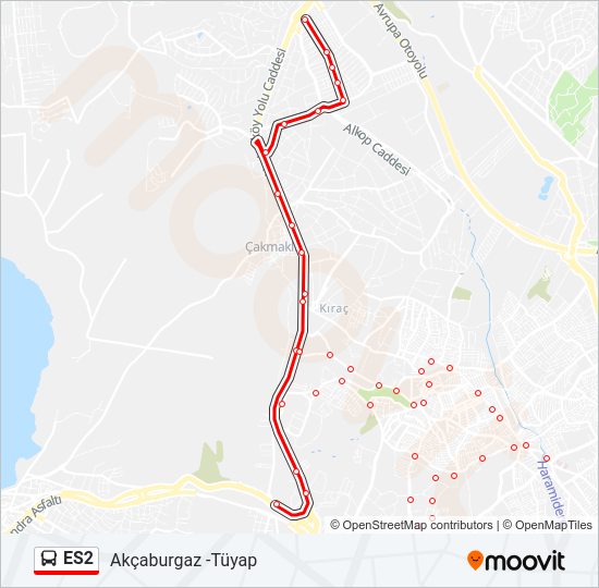 ES2 bus Line Map