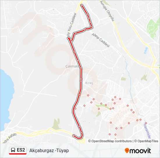 ES2 Bus Line Map