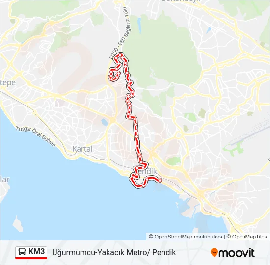 KM3 Bus Line Map