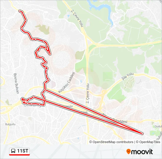11ST Bus Line Map