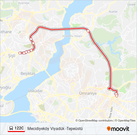 122C bus Line Map