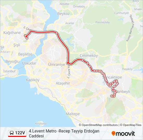 122V Bus Line Map