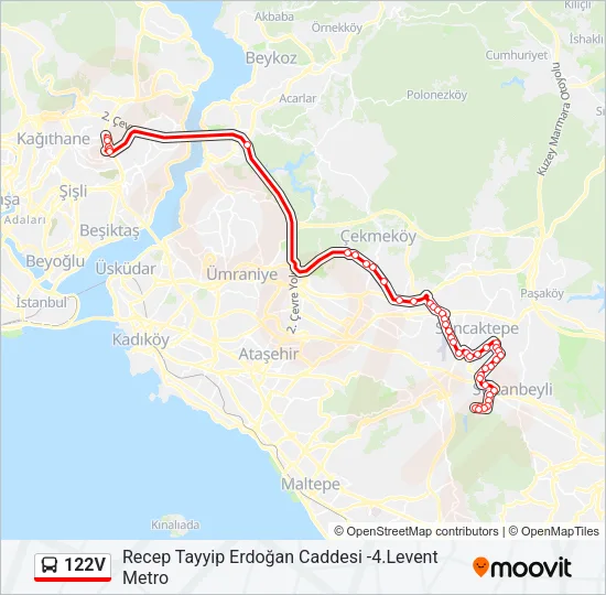 122V Bus Line Map