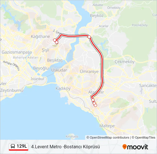 129L Bus Line Map