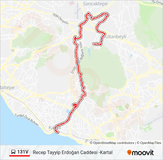 131V Bus Line Map