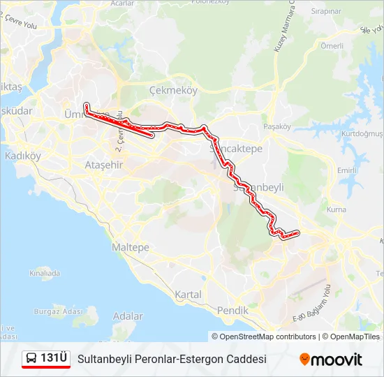 131Ü Bus Line Map