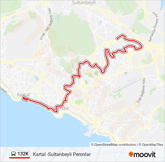 132K bus Line Map