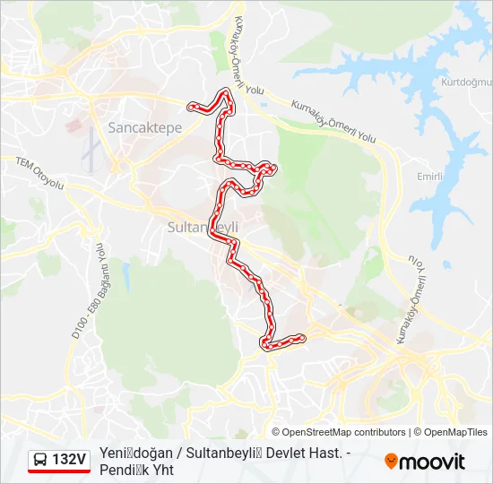 132V Bus Line Map
