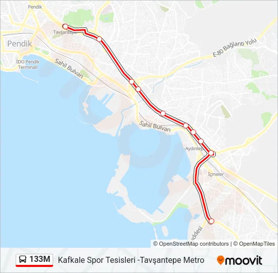 133M Bus Line Map