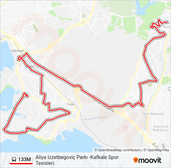 133M Bus Line Map