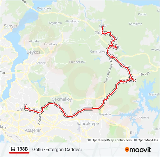 138B Bus Line Map