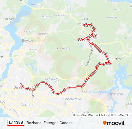 138B Bus Line Map