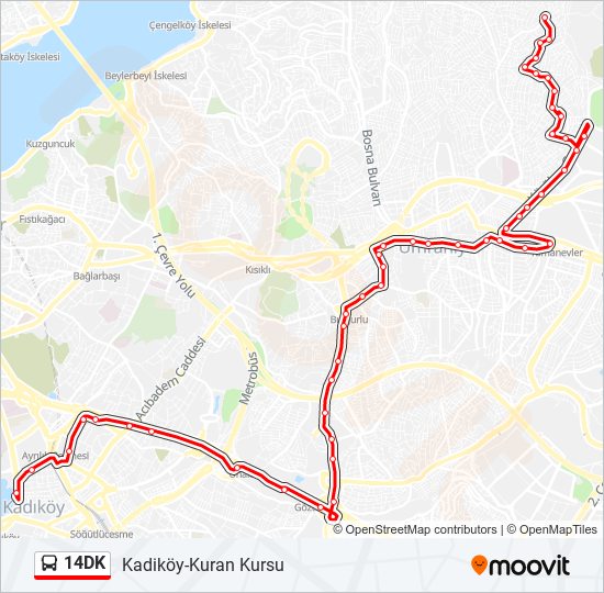 14DK bus Line Map