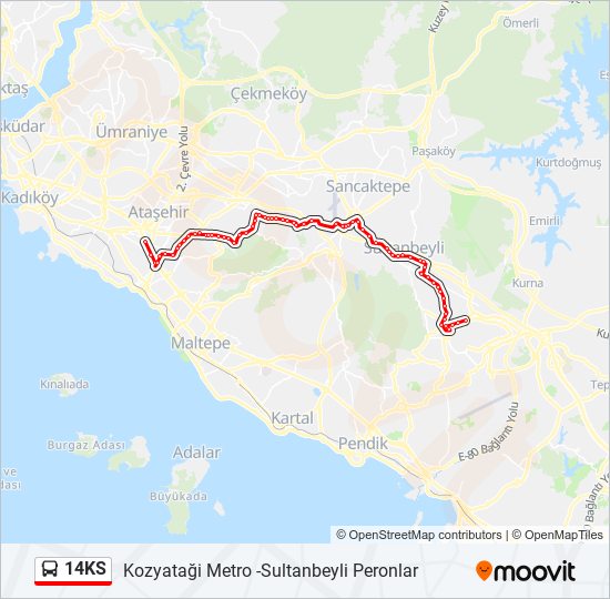 14KS bus Line Map