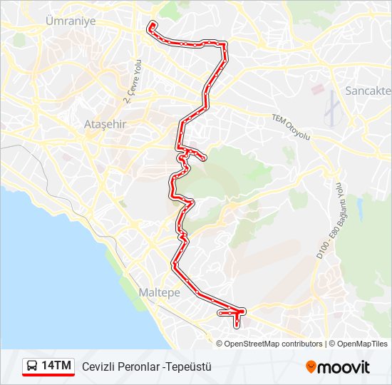 14TM bus Line Map