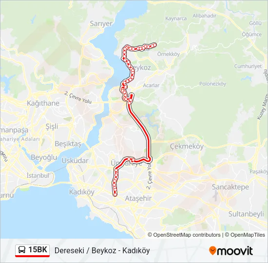 15BK Bus Line Map