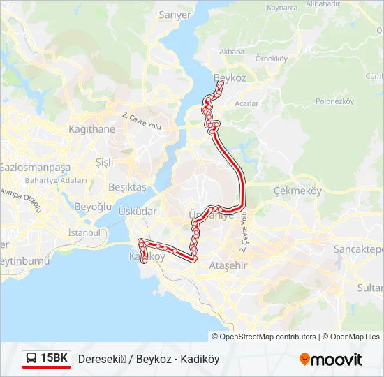 15BK Bus Line Map