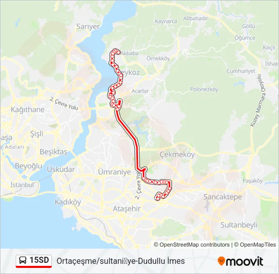 15SD Bus Line Map