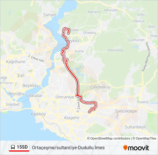 15SD Bus Line Map